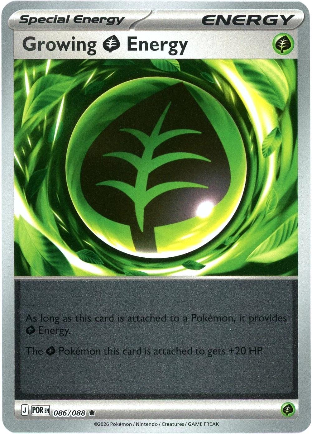 Growing Grass Energy - 086/088 - Rare [me03-086] [Reverse Holo]