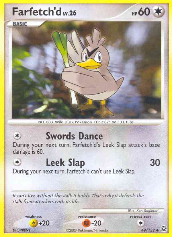 Farfetch'd - 49/132 - Uncommon [dp3-49] [Reverse Holo]