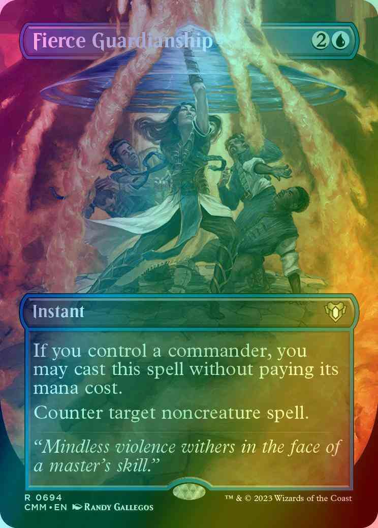 Fierce Guardianship [694] [Borderless] [Frame Break] [Commander Masters] [Foil]