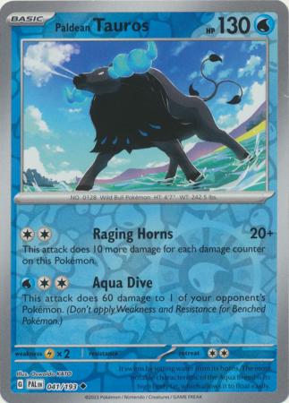 Paldean Tauros - 041/193 - Uncommon [sv02-041] [Reverse Holo]
