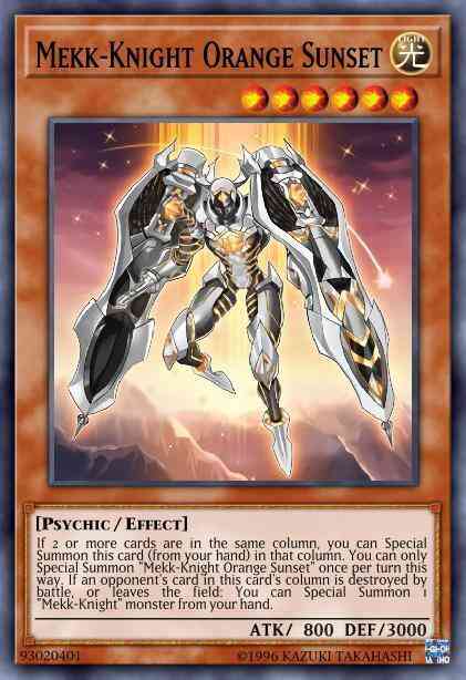 Mekk-Knight Orange Sunset - MP18-EN179 - Common - 1st Edition