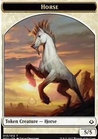 Adorned Pouncer Token (01) // Horse Token (10) [Hour of Devastation Tokens] [Non-Foil]