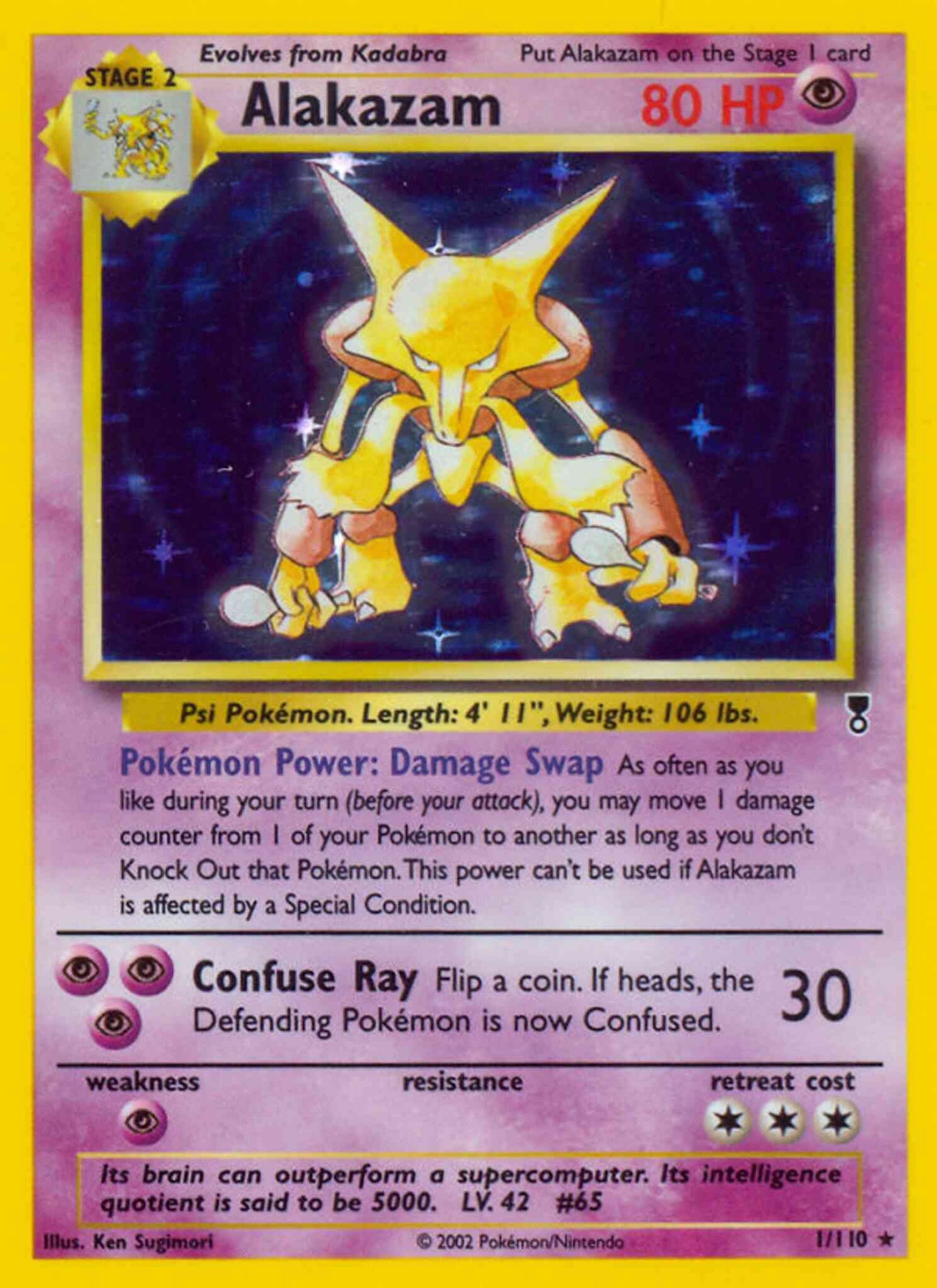 Alakazam - 1/110 - Rare [base6-1] [Reverse Holo]