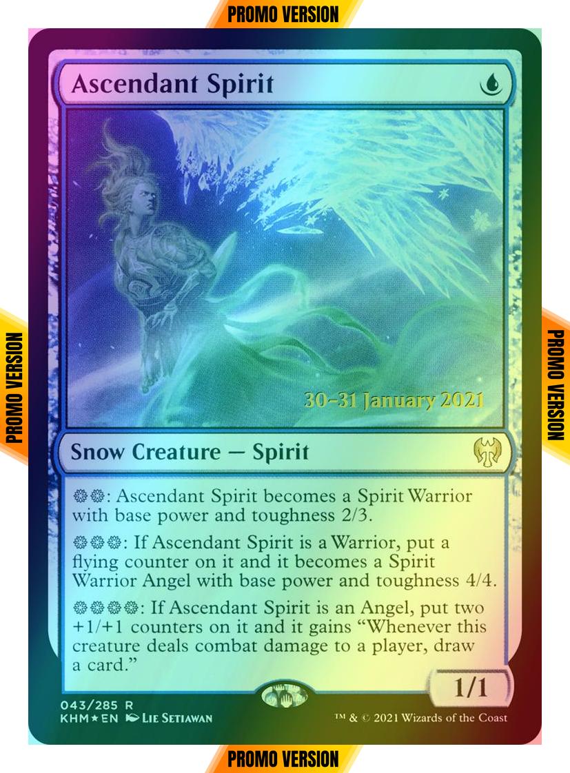 Ascendant Spirit [Prerelease] [43s] [Kaldheim Promos] [Foil]