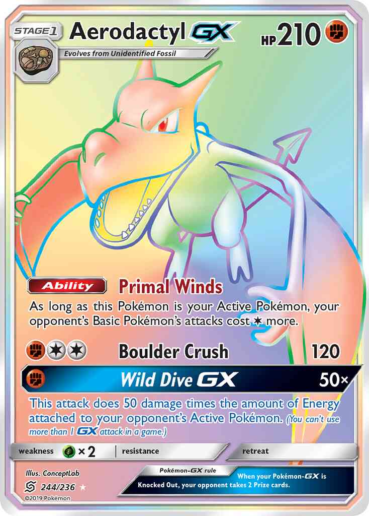 Aerodactyl-GX - 244/236 - Rare Secret [sm11-244] [Secret]