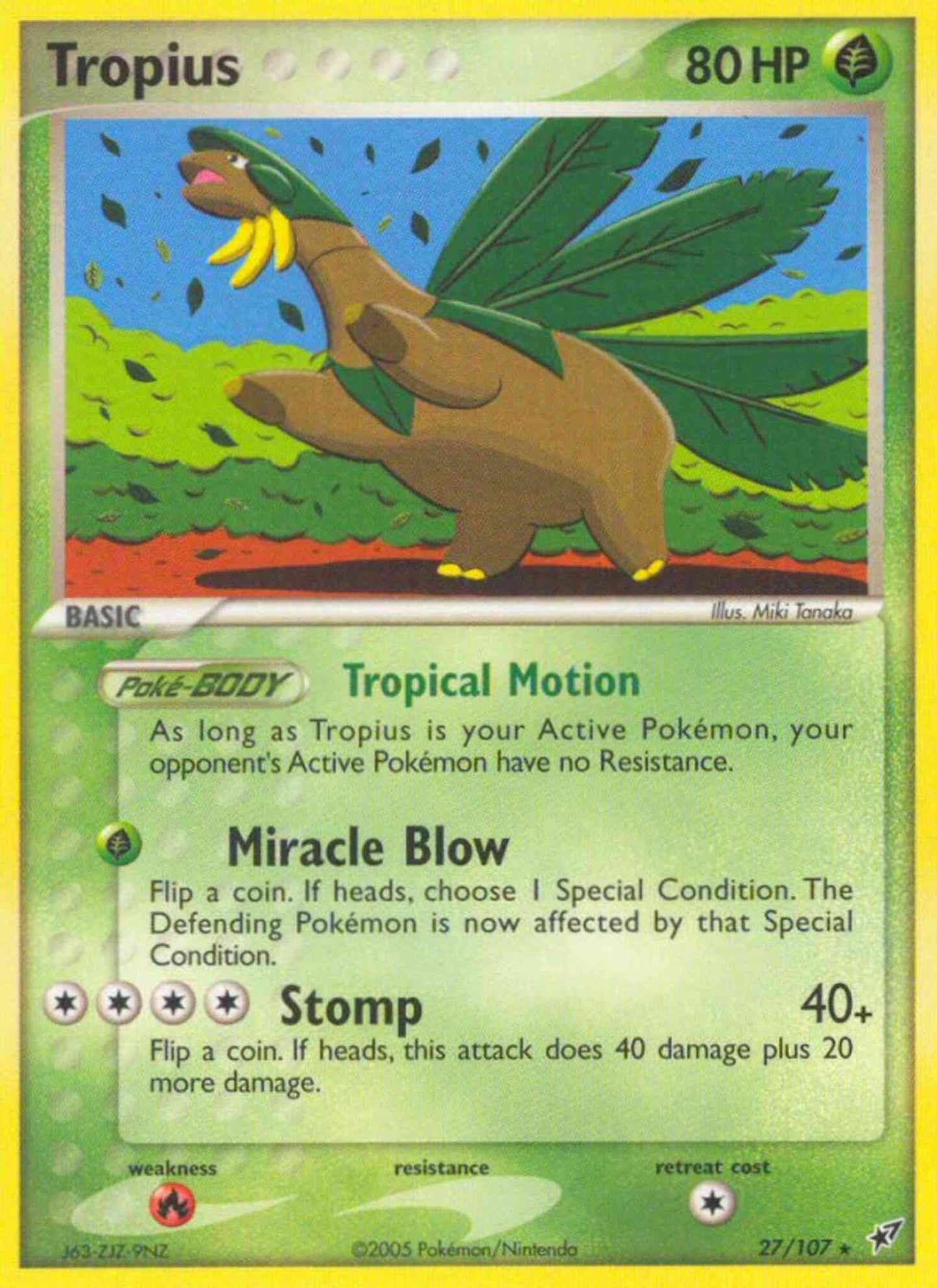 Tropius - 27/107 - Rare [ex8-27] [Reverse Holo]