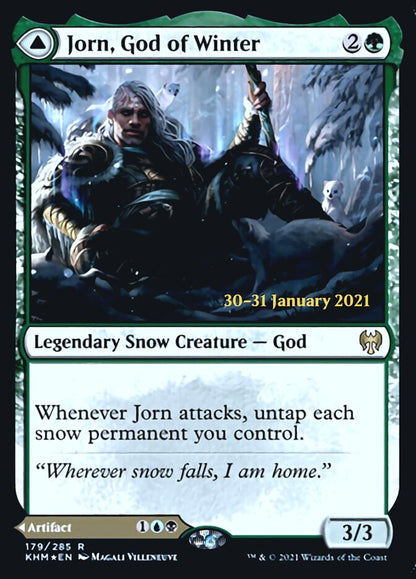 Jorn, God of Winter // Kaldring, the Rimestaff [Prerelease] [179s] [Kaldheim Promos] [Foil]