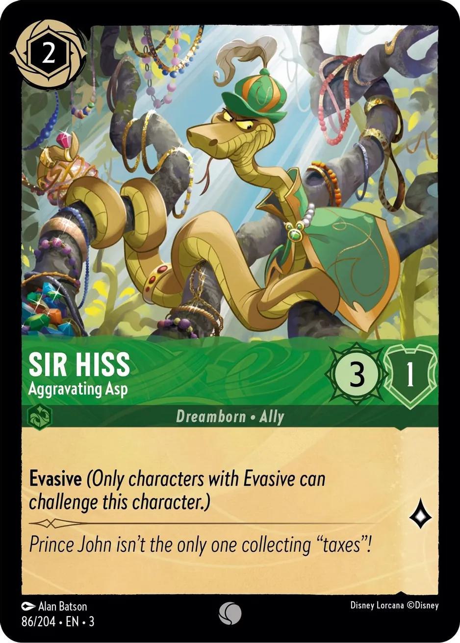 Sir Hiss - Aggravating Asp - 86/204 [Into the Inklands] [Non-Foil]