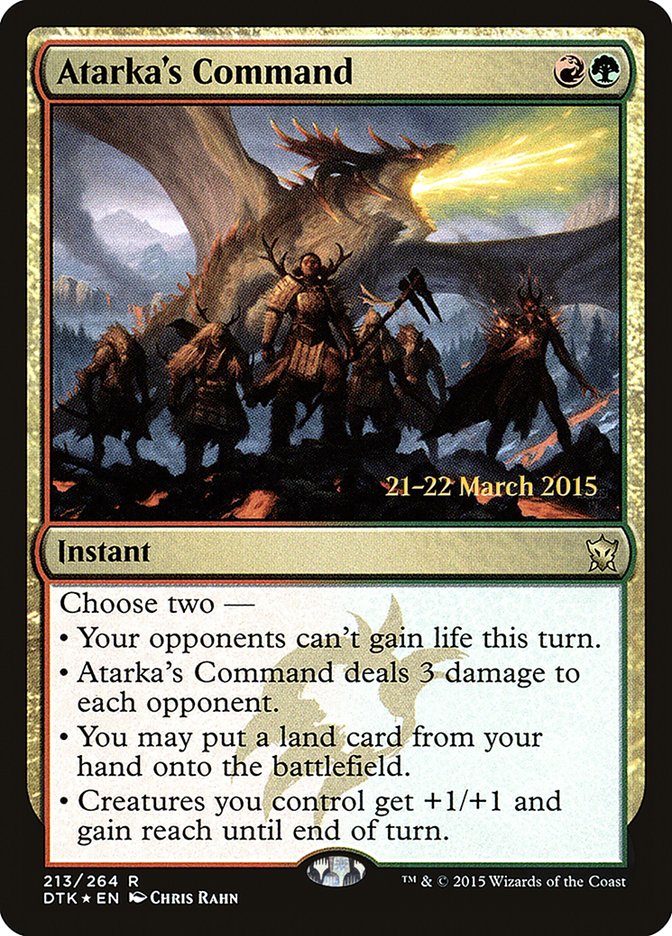 Atarka's Command [213s] [Dragons of Tarkir Promos] [Foil]