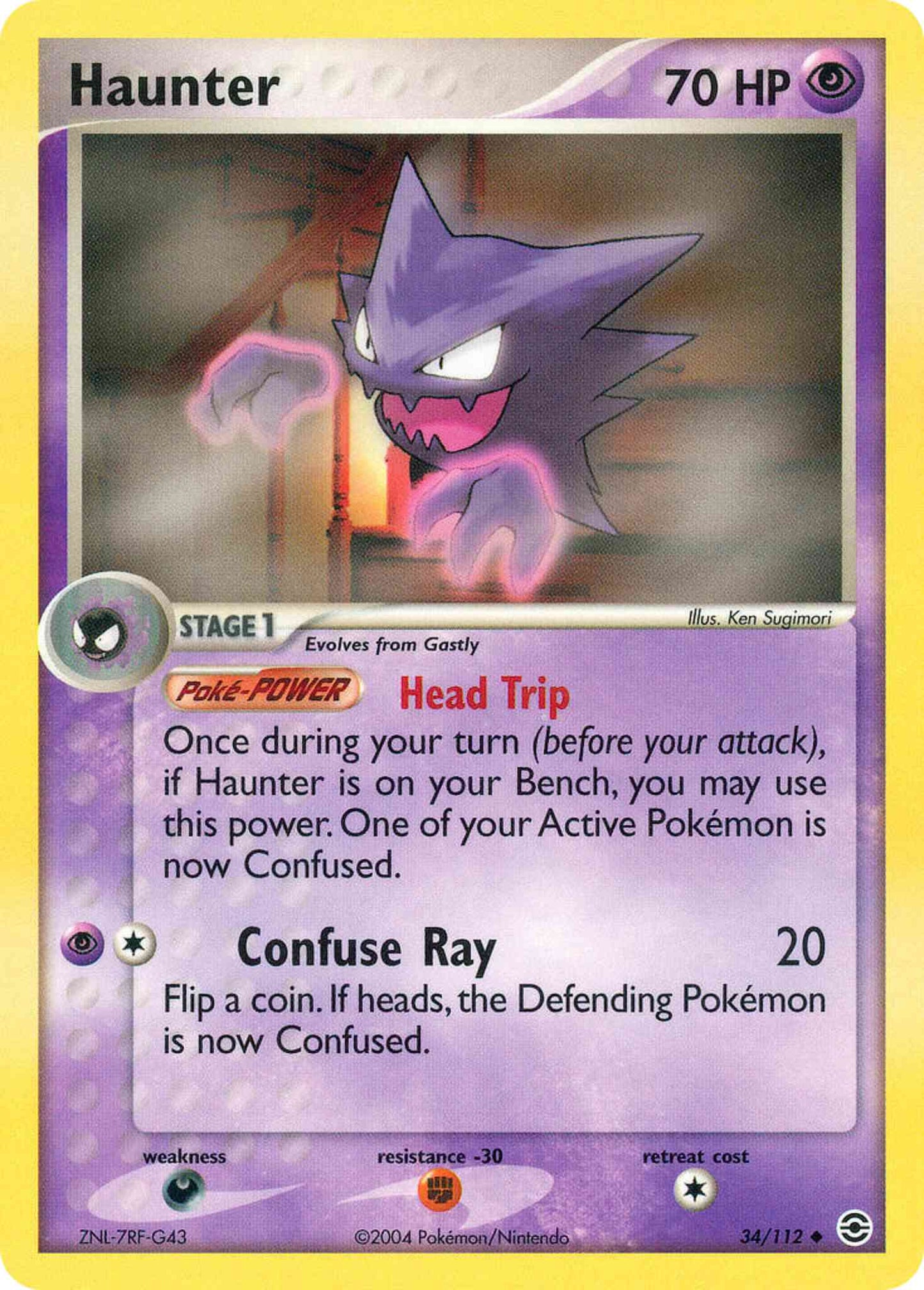Haunter - 34/112 - Uncommon [ex6-34] [Reverse Holo]