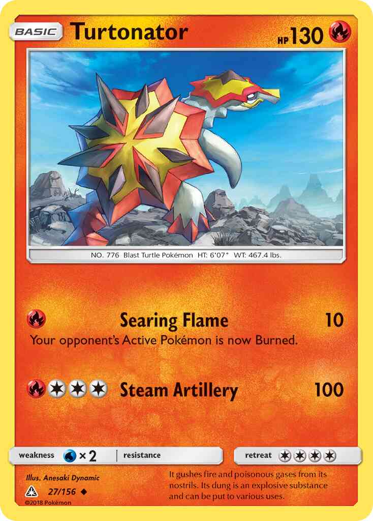 Turtonator - 27/156 - Uncommon [sm5-27] [Reverse Holo]