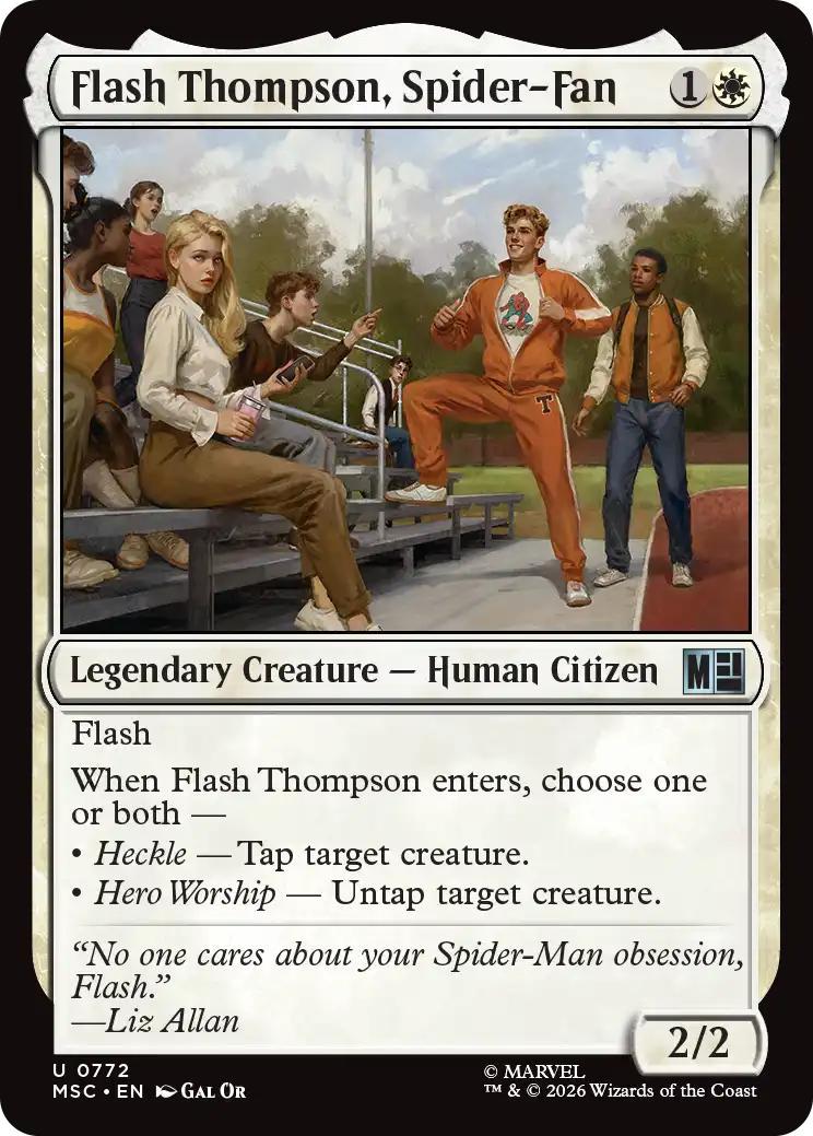 Flash Thompson, Spider-Fan [772] [Jumpstart] [Marvel Super Heroes: Commander] [Non-Foil]