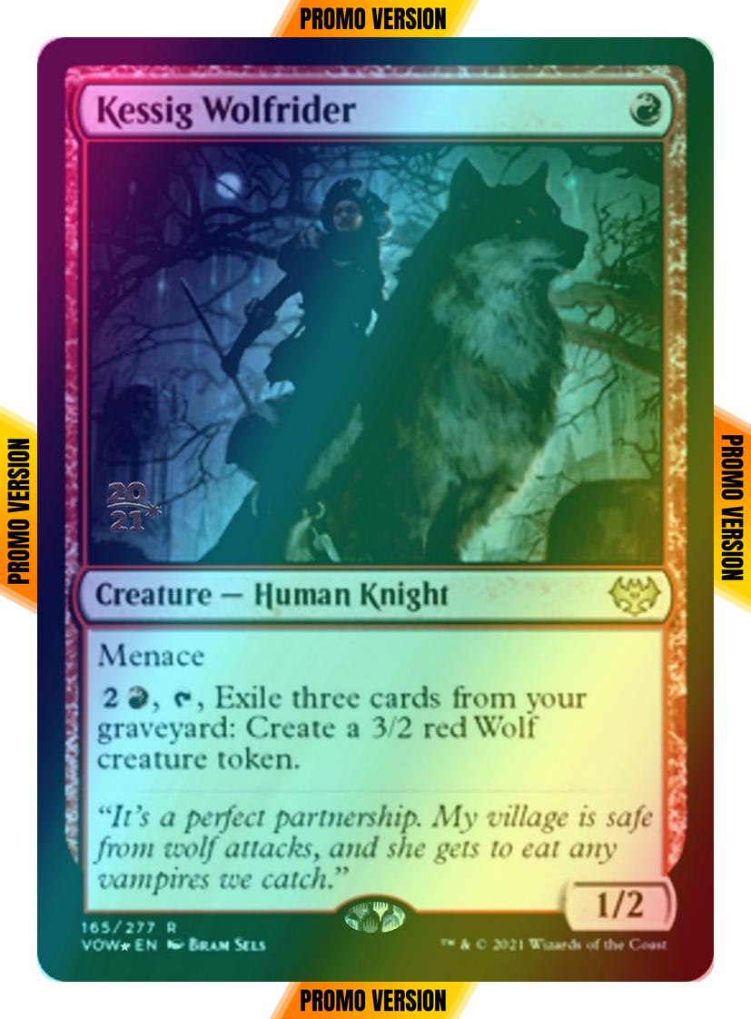 Kessig Wolfrider [Prerelease] [165s] [Innistrad: Crimson Vow: Promos] [Foil]