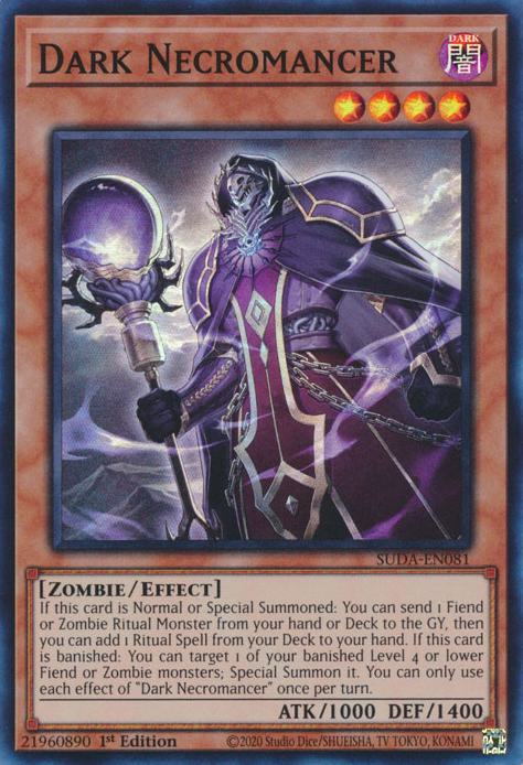 Dark Necromancer - SUDA-EN081 - Super Rare - 1st Edition