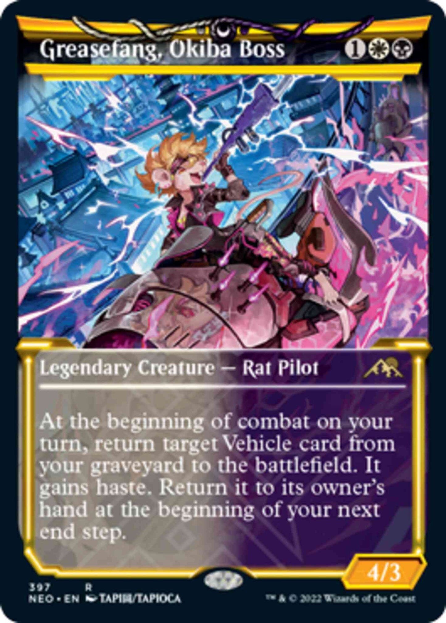 Greasefang, Okiba Boss [397] [Soft Glow Showcase] [Kamigawa: Neon Dynasty] [Non-Foil]