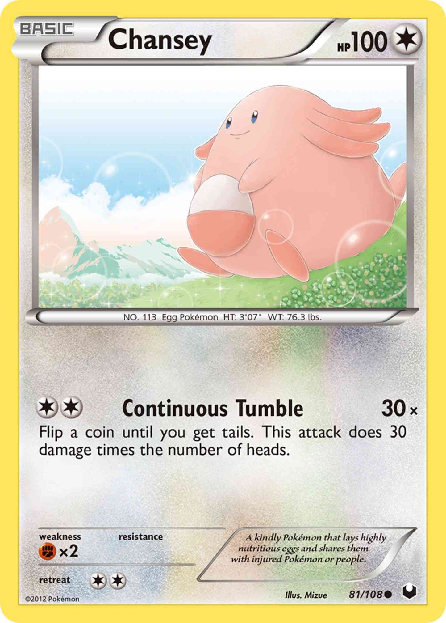 Chansey - 81/108 - Common [bw5-81] [Reverse Holo]