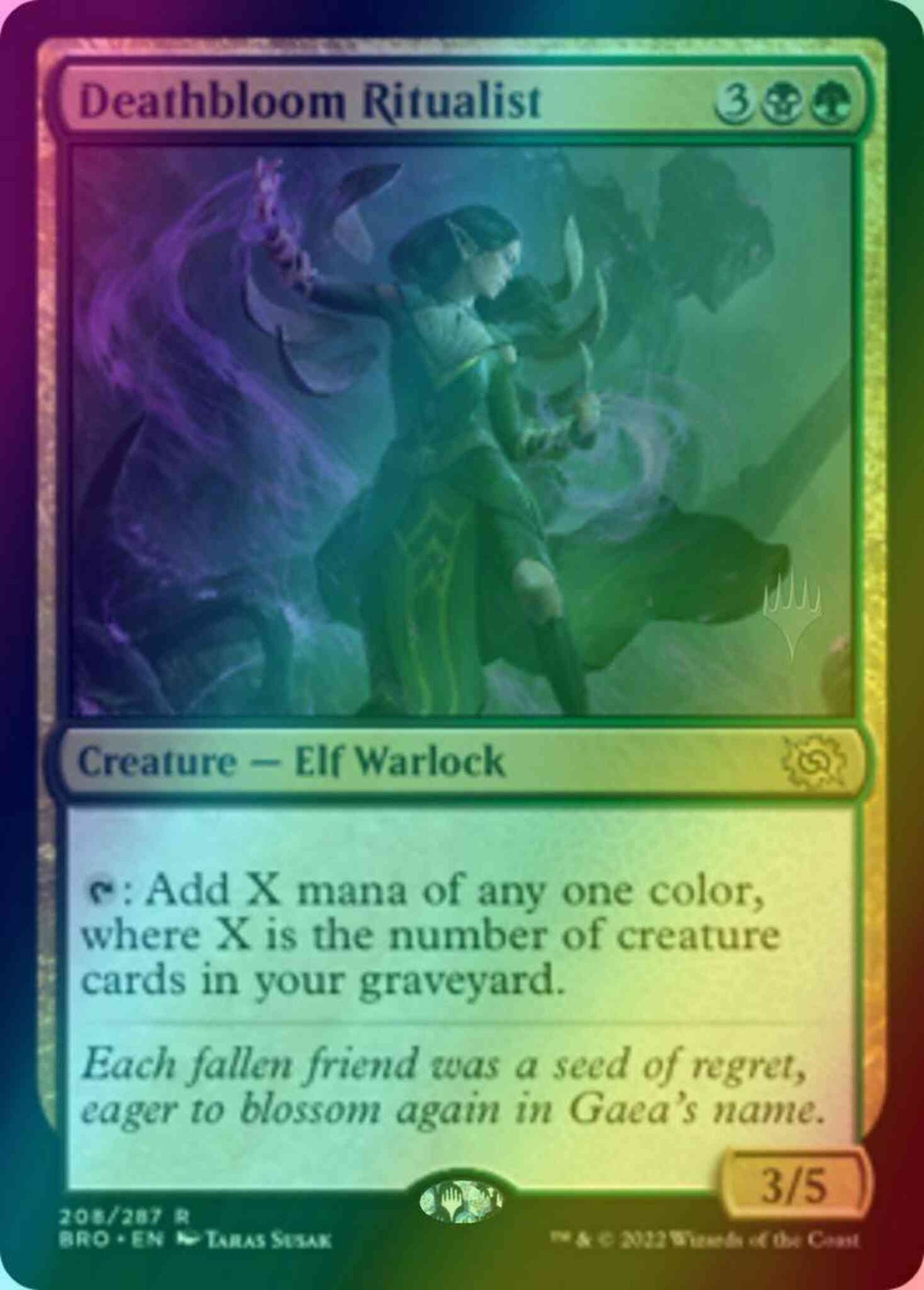 Deathbloom Ritualist [208p] [Promo Pack] [The Brothers' War: Promos] [Foil]