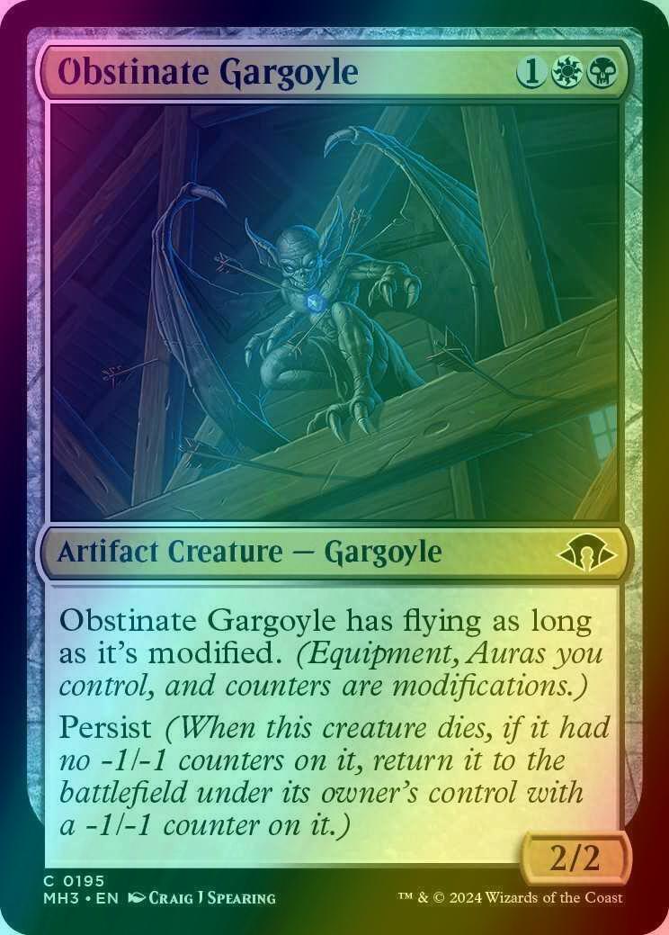 Obstinate Gargoyle [195] [Modern Horizons 3] [Foil]