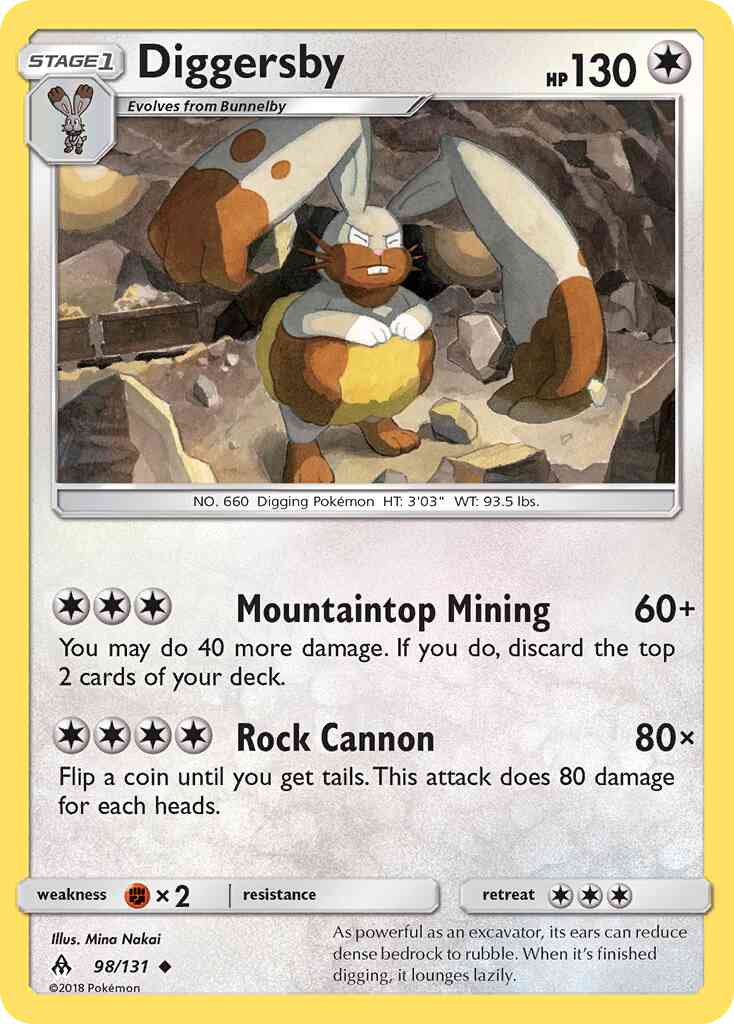 Diggersby - 98/131 - Uncommon [sm6-98] [Non-Holo]