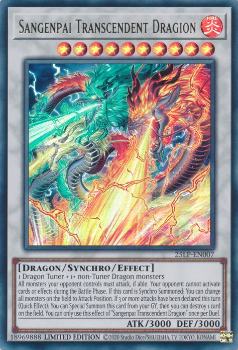 Sangenpai Transcendent Dragion - 25LP-EN007 - Ultra Rare - Limited