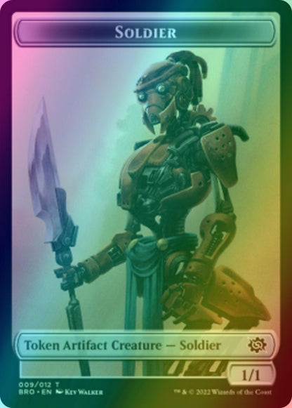 Powerstone Token (07) // Soldier Token (09) [The Brothers' War: Tokens] [Foil]