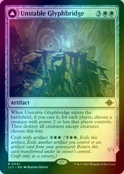Unstable Glyphbridge // Sandswirl Wanderglyph [41] [The Lost Caverns of Ixalan] [Foil]