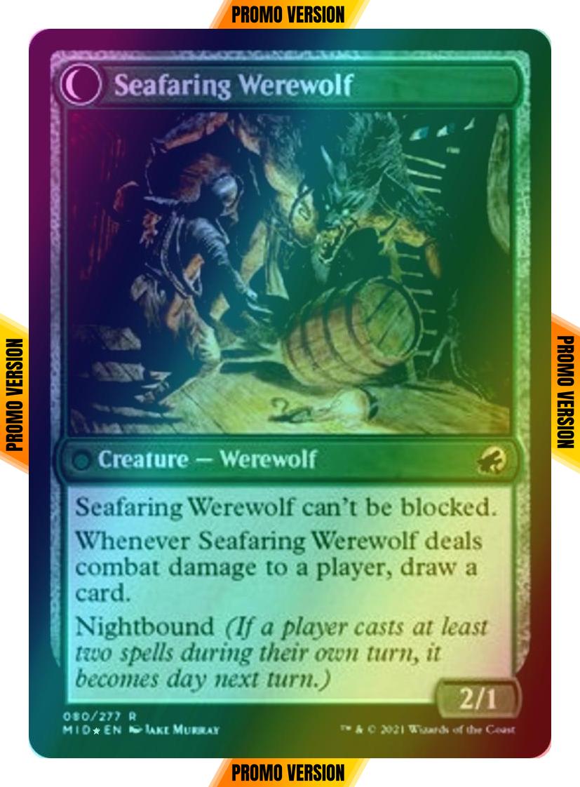 Suspicious Stowaway // Seafaring Werewolf [Prerelease] [80s] [Innistrad: Midnight Hunt Promos] [Foil]