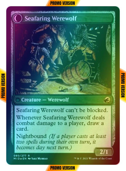 Suspicious Stowaway // Seafaring Werewolf [Prerelease] [80s] [Innistrad: Midnight Hunt Promos] [Foil]