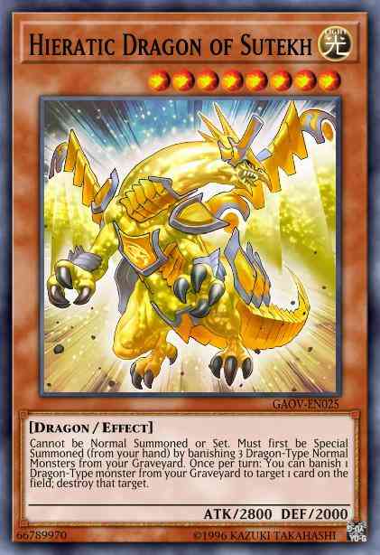 Hieratic Dragon of Sutekh - GAOV-EN025 - Ultra Rare - 1st Edition