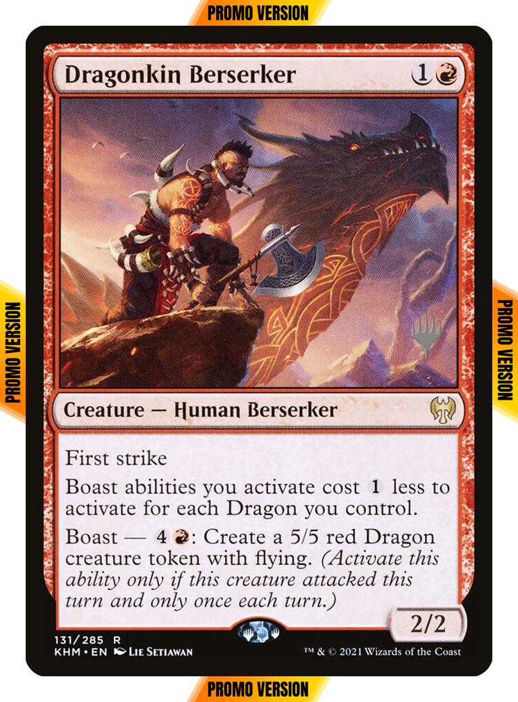 Dragonkin Berserker [Promo Pack] [131p] [Kaldheim Promos] [Foil]