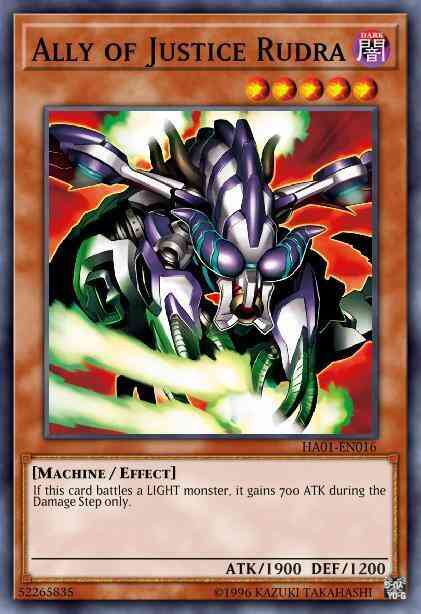 Ally of Justice Rudra - HA01-EN016 - Super Rare - Unlimited