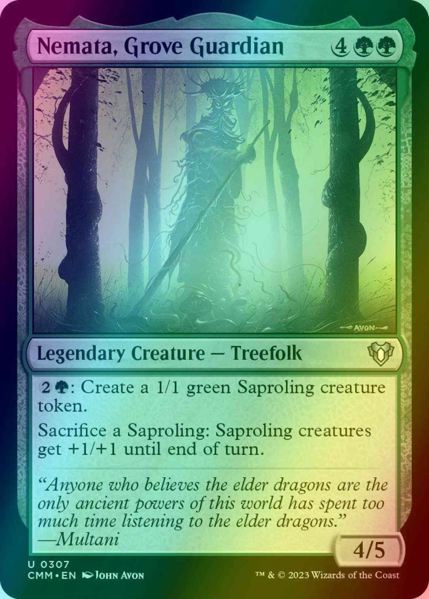Nemata, Grove Guardian [307] [Commander Masters] [Foil]
