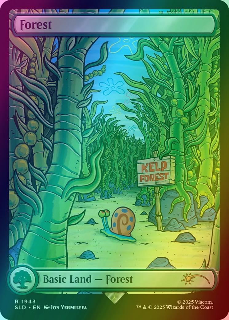 Forest [1943] [Full Art] [SpongeBob: Lands] [Secret Lair Drop] [Foil]