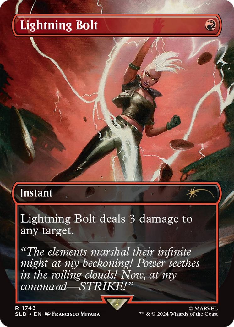 Lightning Bolt [1743] [Borderless] [Marvel's Storm] [Secret Lair Drop] [Non-Foil]
