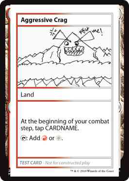 Aggressive Crag - No Symbol [112] [Mystery Booster Playtest Cards 2021] [Non-Foil]