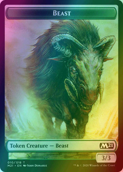 Beast Token (10) // Griffin Token (03) [Core Set 2021 Tokens] [Foil]