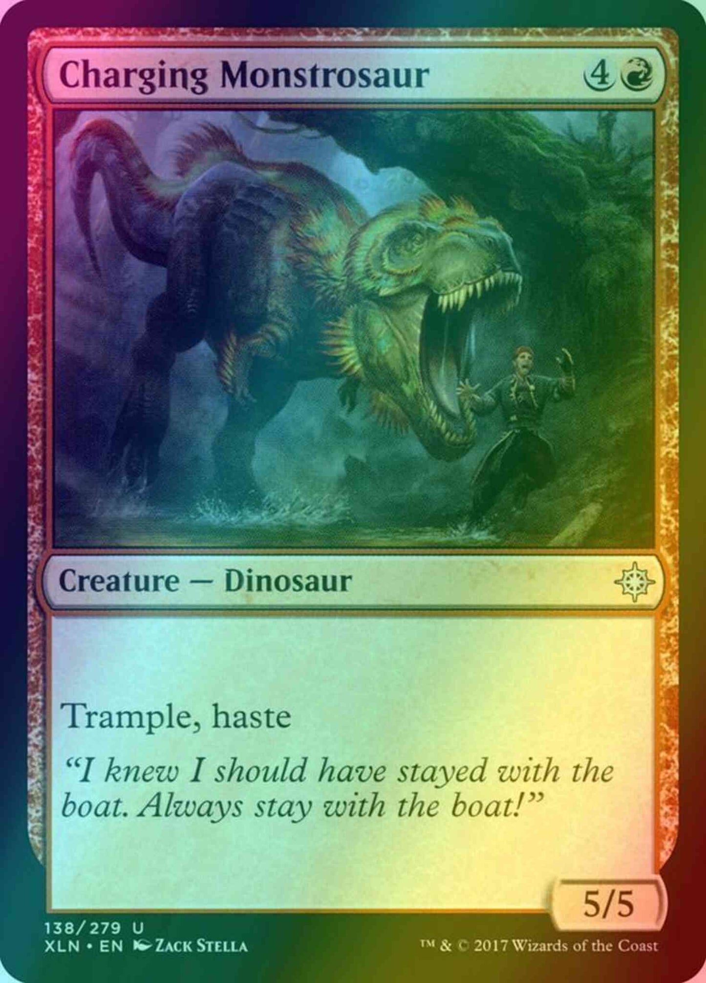 Charging Monstrosaur [138] [Ixalan] [Foil]