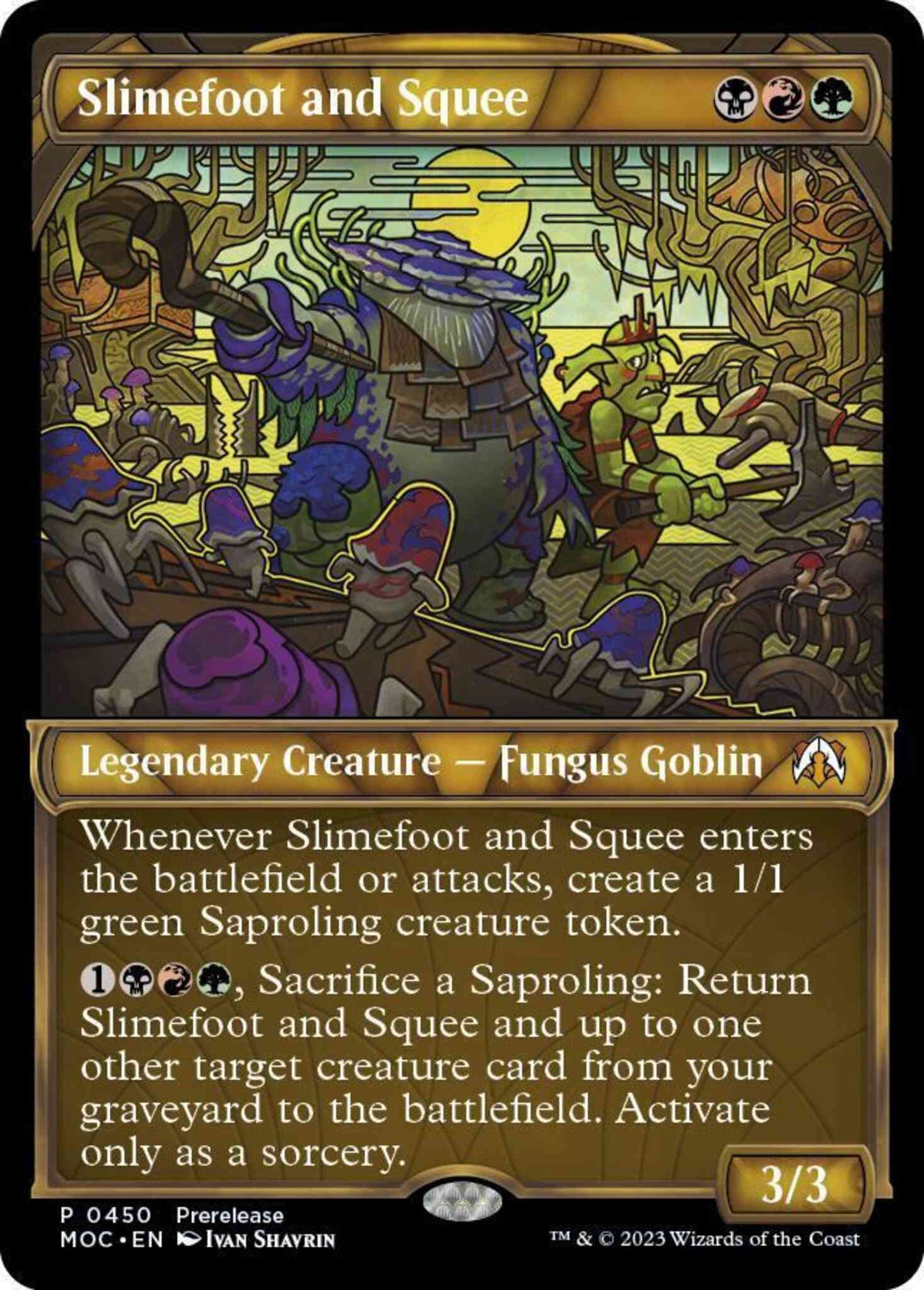 Slimefoot and Squee [450] [Planar Showcase] [Prerelease] [March of the Machine: Commander] [Non-Foil]