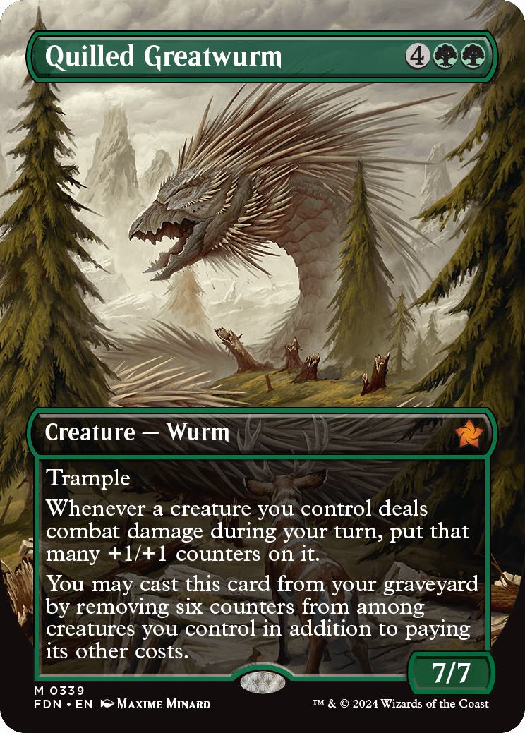 Quilled Greatwurm [339] [Borderless] [Foundations] [Non-Foil]