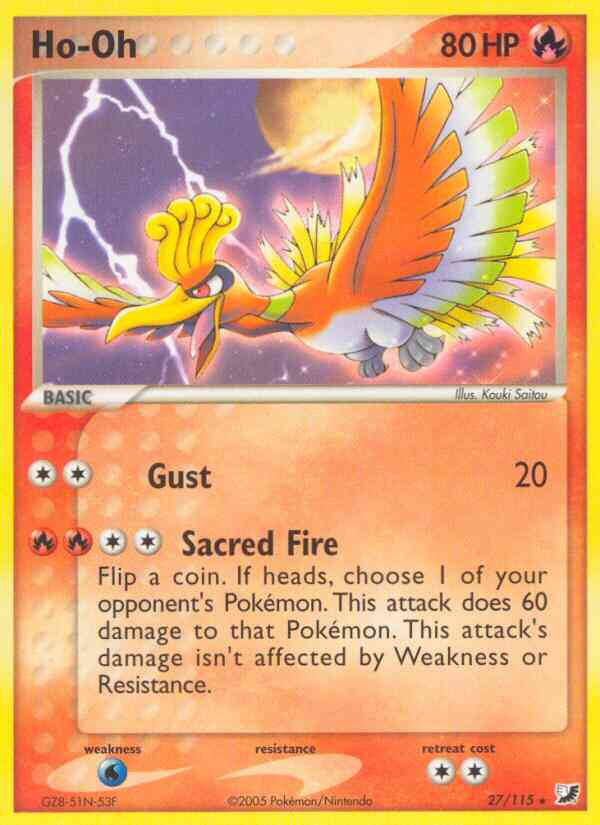 Ho-Oh - 27/115 - Rare [ex10-27] [Reverse Holo]