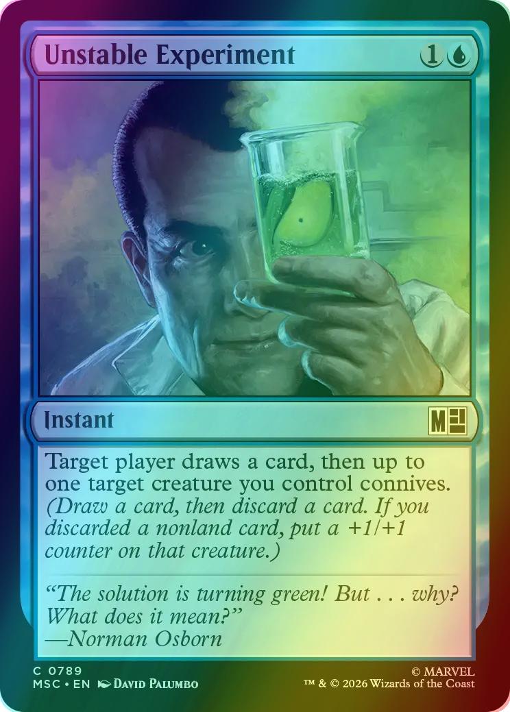Unstable Experiment [789] [Jumpstart] [Marvel Super Heroes: Commander] [Foil]