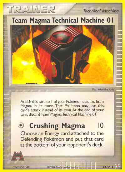 Team Magma's Technical Machine 01 - 84/95 - Uncommon [ex4-84] [Non-Holo]