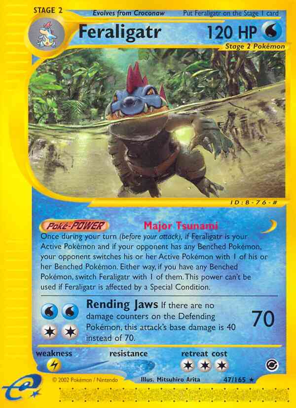 Feraligatr - 47/165 - Rare [ecard1-47] [Reverse Holo]