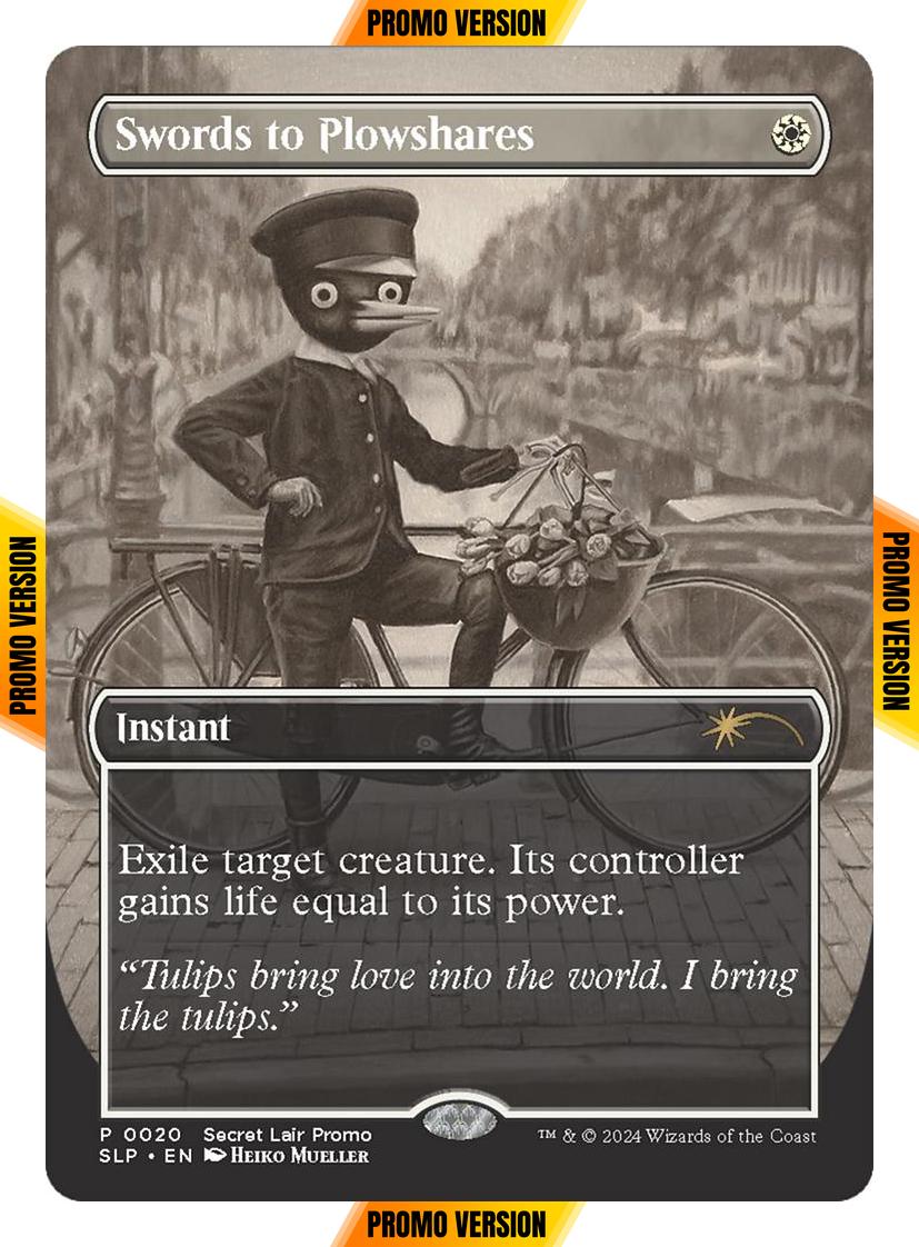 Swords to Plowshares [0020] [Borderless] [Secret Lair Promo] [Foil]