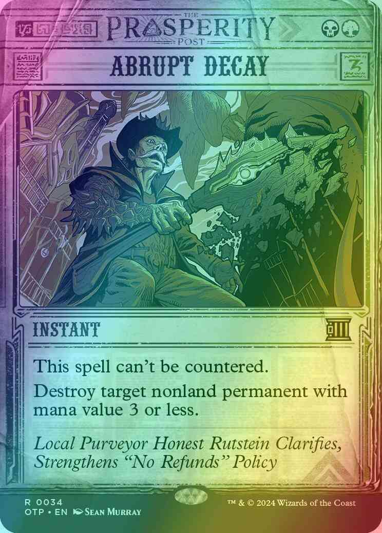 Abrupt Decay [34] [Breaking News Showcase] [Breaking News] [Foil]