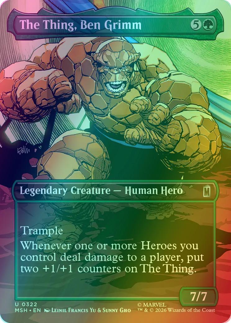 The Thing, Ben Grimm [322] [Borderless] [Scene] [Marvel Super Heroes] [Foil]