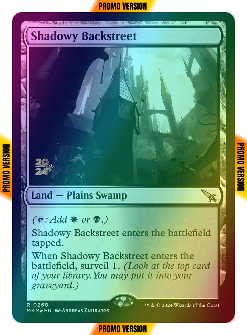 Shadowy Backstreet [268s] [Prerelease] [Murders at Karlov Manor: Promos] [Foil]