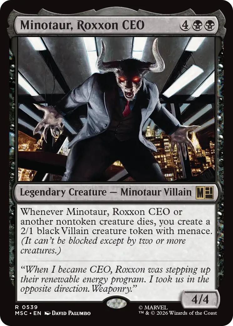 Minotaur, Roxxon CEO [539] [Beginner Box] [Marvel Super Heroes: Commander] [Non-Foil]