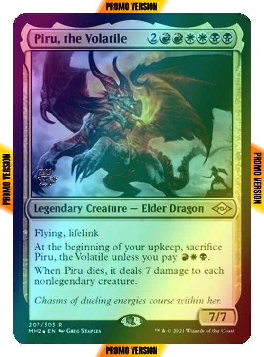 Piru, the Volatile [Prerelease] [207S] [Modern Horizons 2 Promos] [Foil]