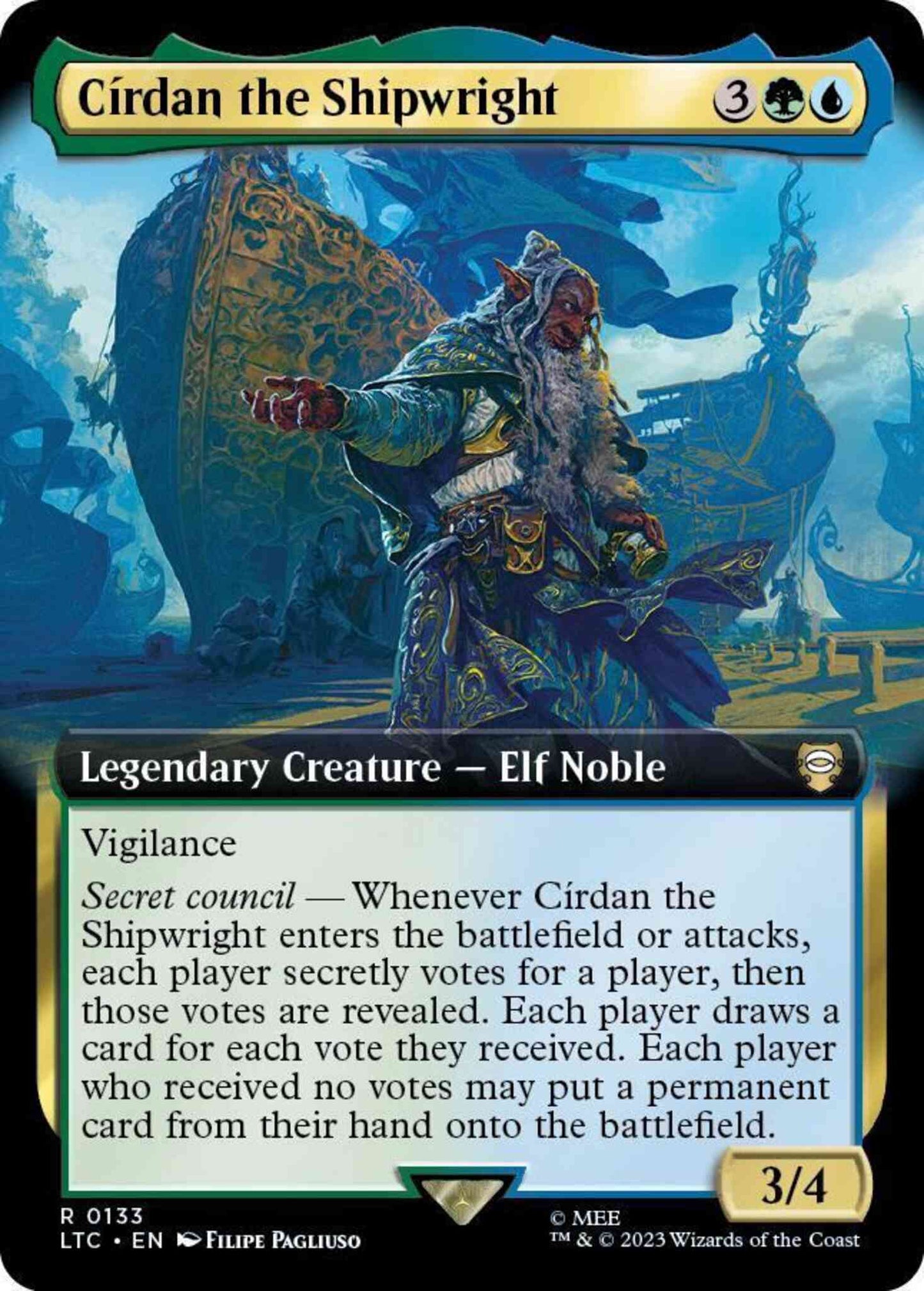 Círdan the Shipwright [133] [Extended Art] [The Lord of the Rings: Tales of Middle-earth: Commander] [Non-Foil]